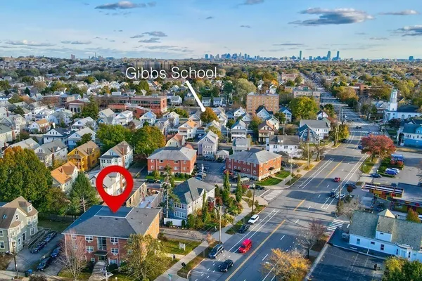 an aerial view of multiple house