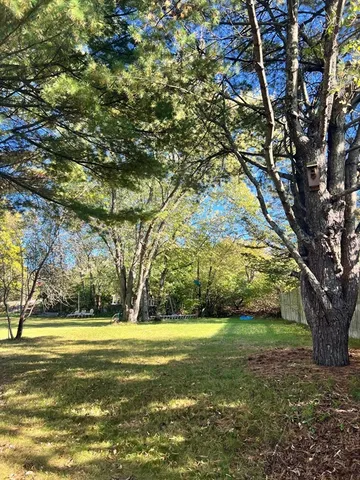 a view of swimming pool with green space