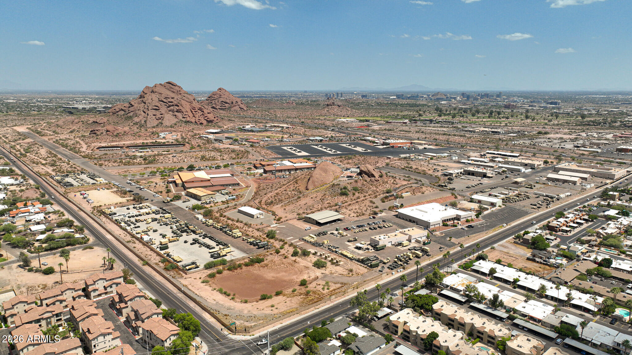 5114 East Monte Vista Road Phoenix, AZ 85008 - Photo 21 of 45 an aerial view of residential houses with outdoor space