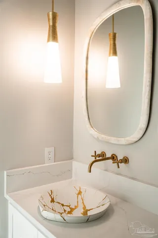 a view of a porch with seating space