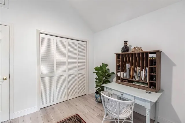 a view of a livingroom with furniture