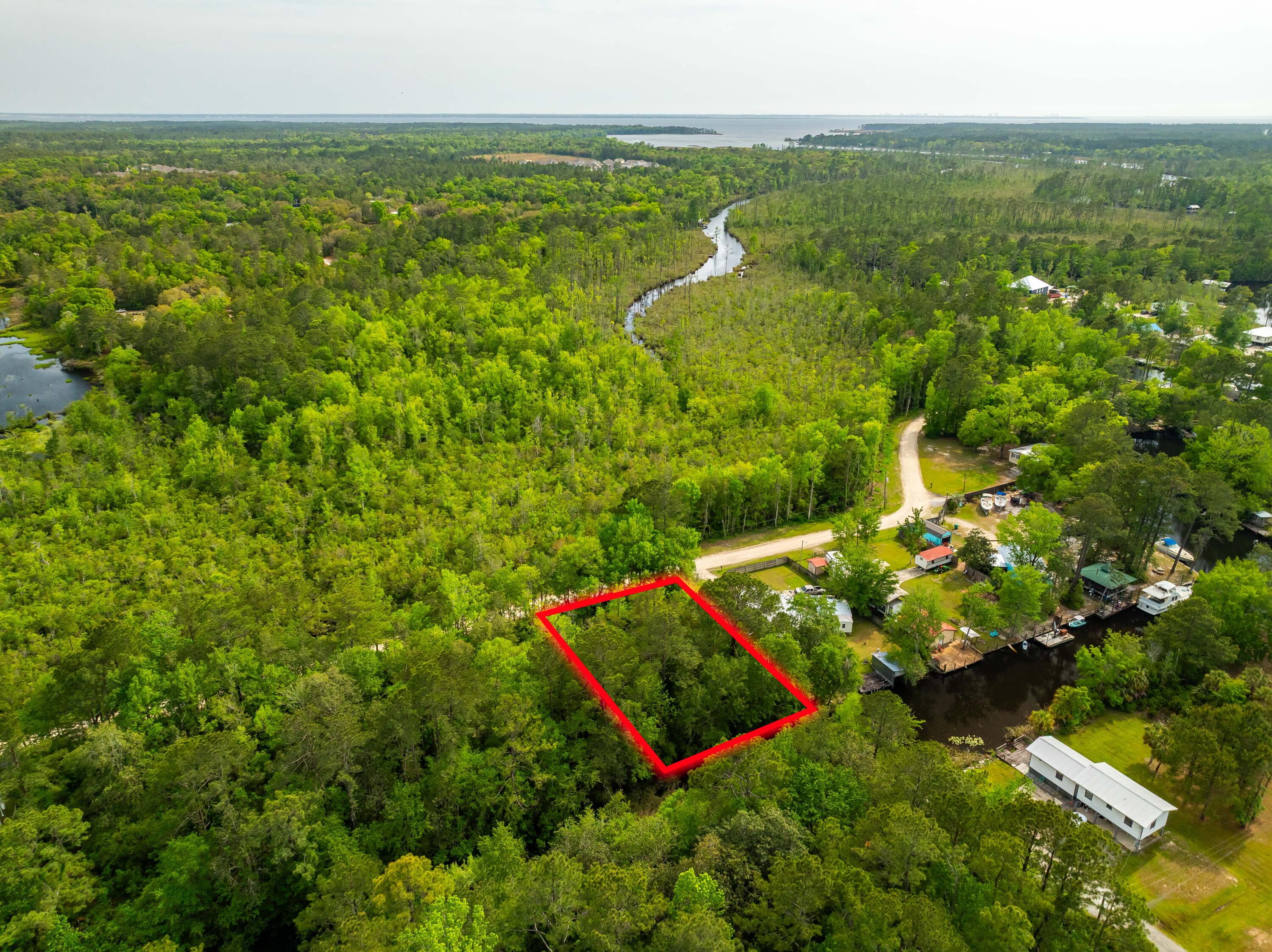 Lot 14 Alaqua Cove Road Freeport, FL 32439 - Photo 2 of 7 Alaqua Cove Road Lot Aerial Outlined-13