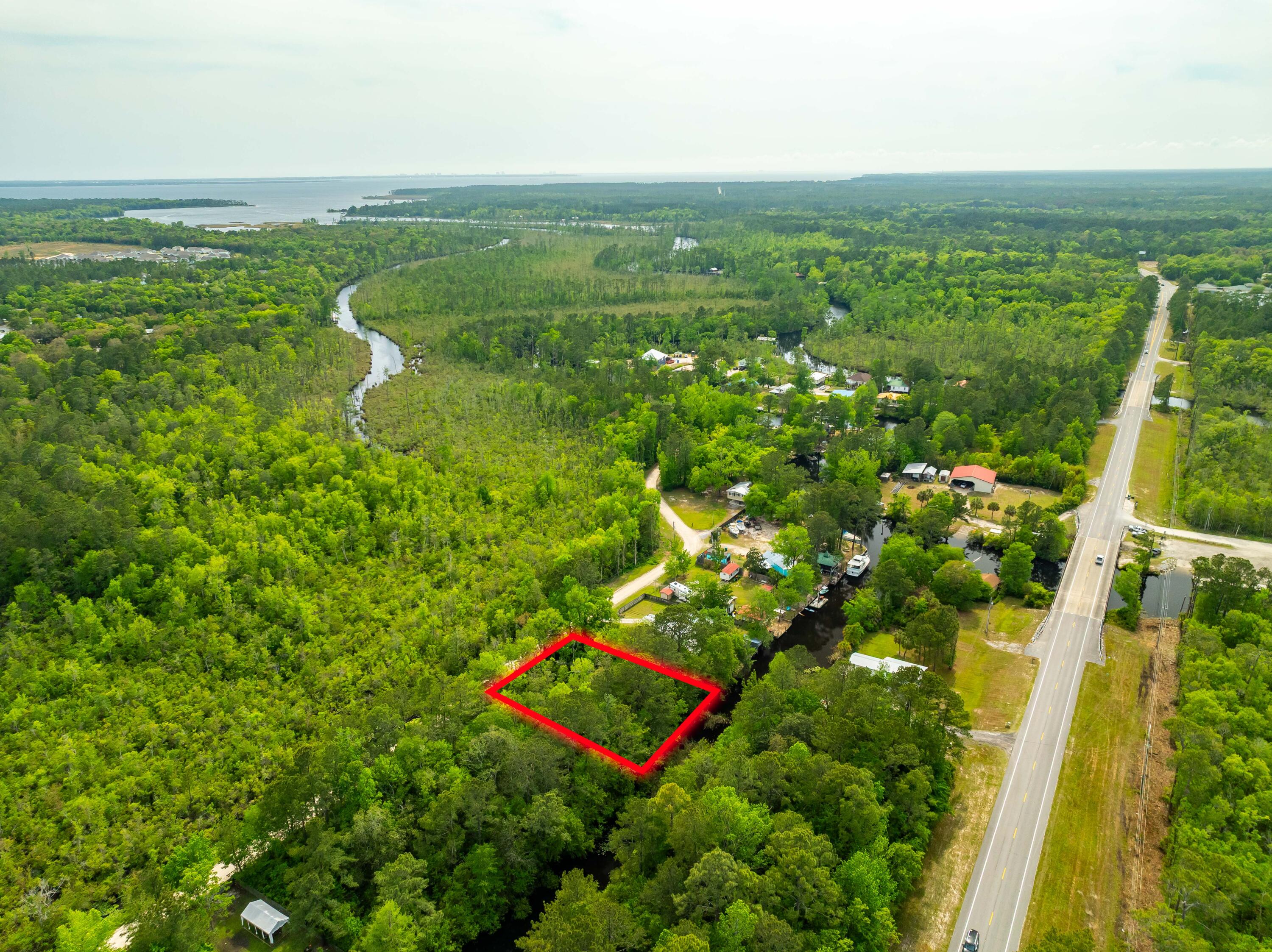 Lot 14 Alaqua Cove Road Freeport, FL 32439 - Photo 4 of 7 Alaqua Cove Road Lot Aerial Outlined-11