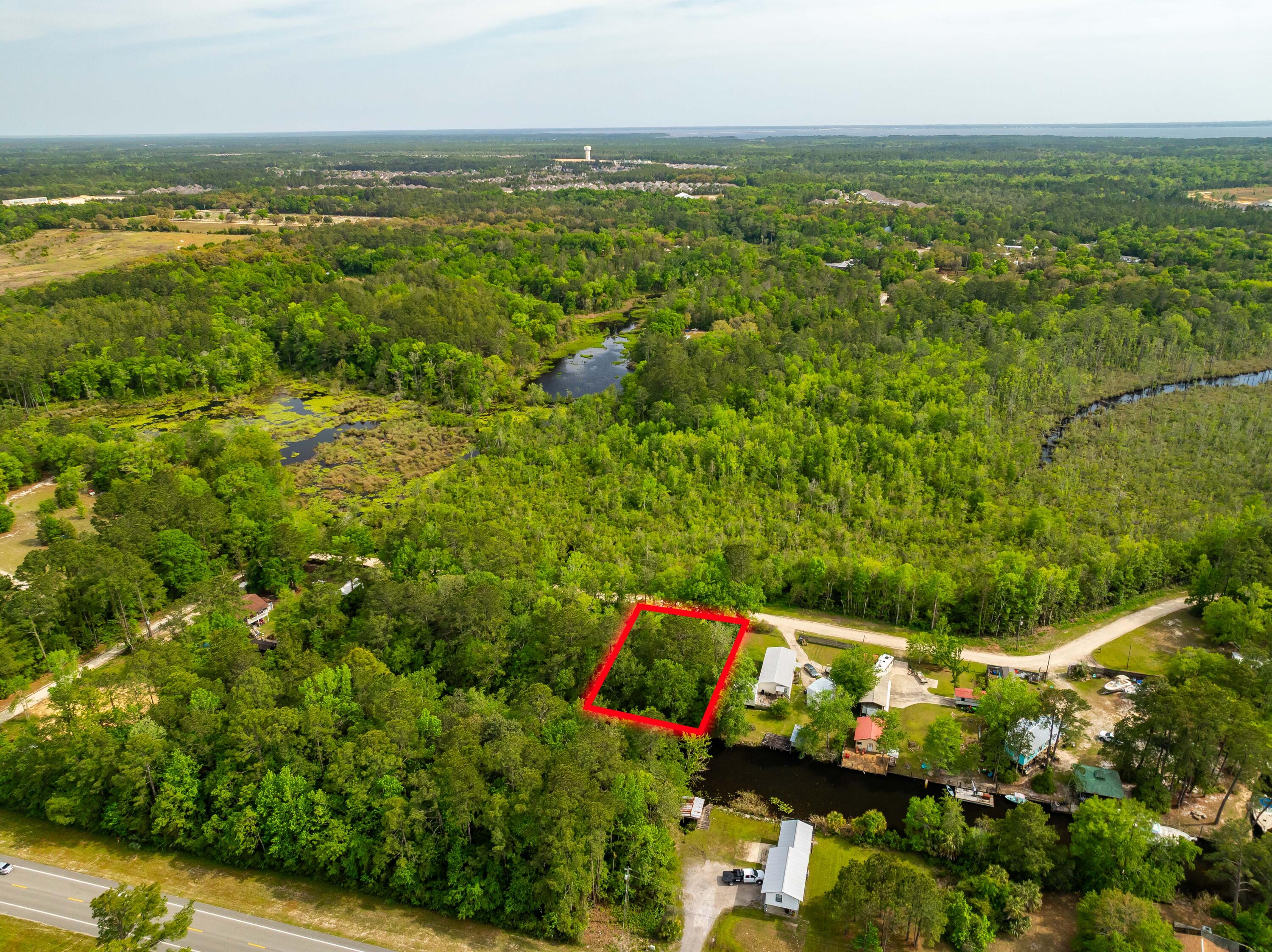Lot 14 Alaqua Cove Road Freeport, FL 32439 - Photo 5 of 7 Alaqua Cove Road Lot Aerial Outlined-8