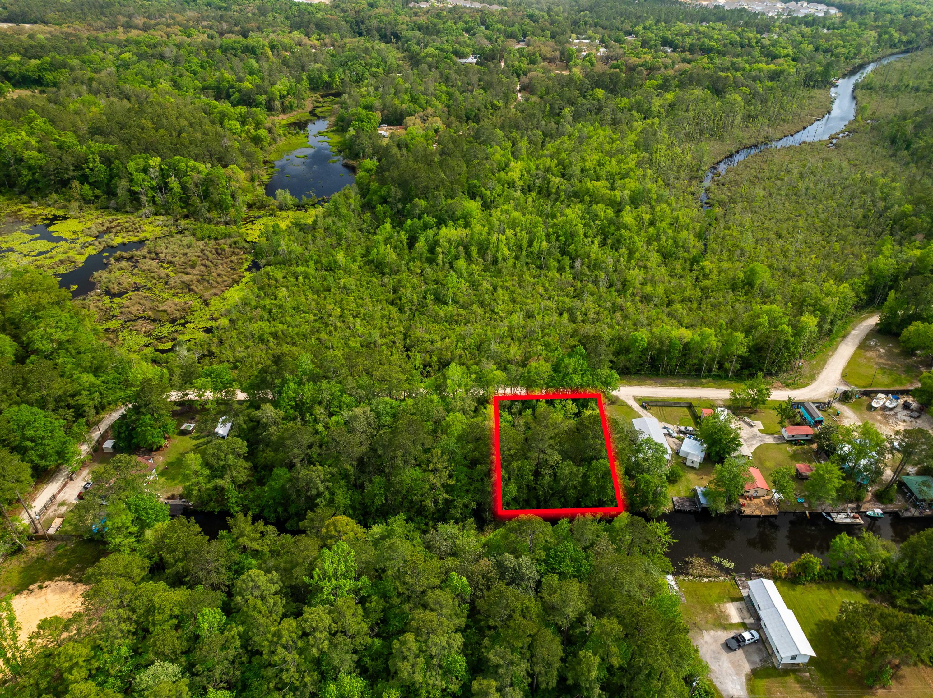 Lot 14 Alaqua Cove Road Freeport, FL 32439 - Photo 7 of 7 Alaqua Cove Road Lot Aerial Outlined-6
