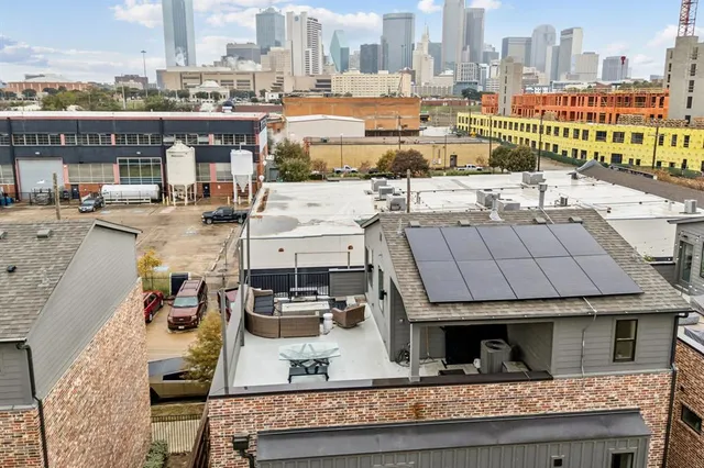 a view of a city with tall buildings