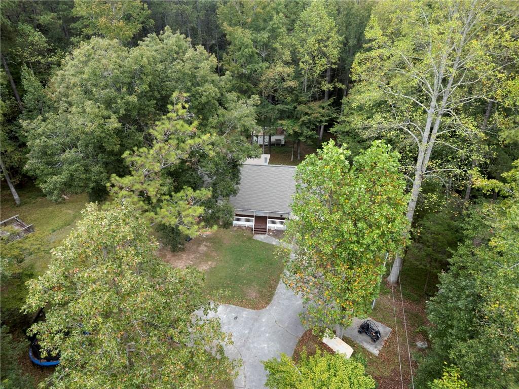 6854 John West Road Winston, GA 30187 - Photo 41 of 46 an aerial view of a house with a yard and lake view