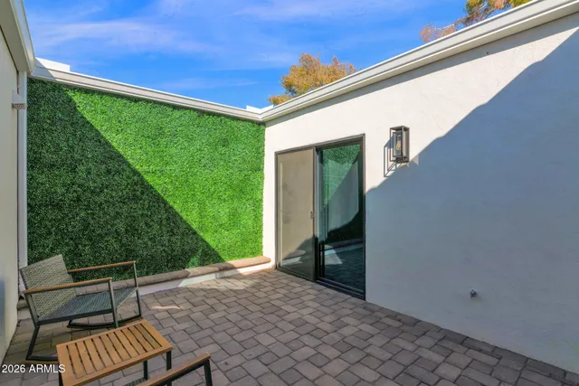 a view of outdoor space and backyard