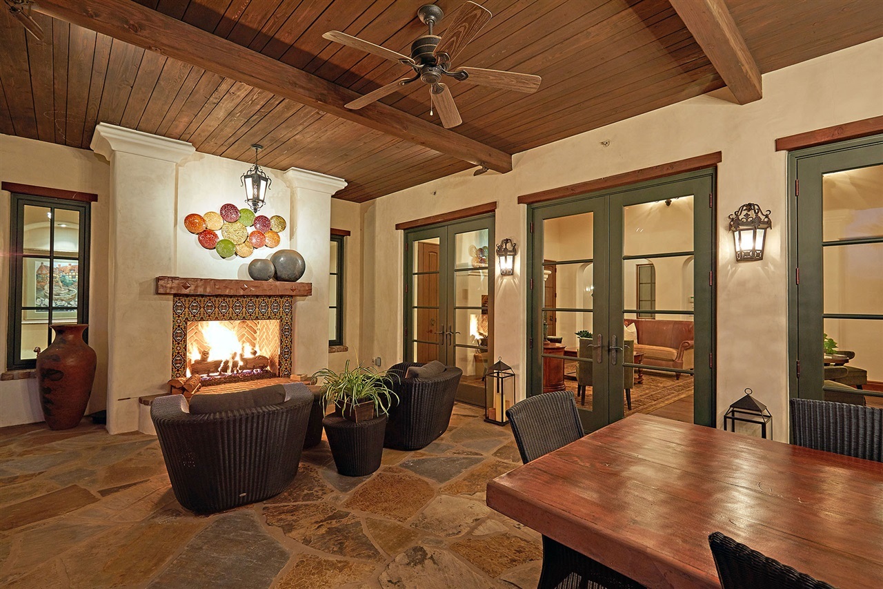 16570 Rd To Rio San Diego, CA 92127 - Photo 5 of 25 Outdoor Loggia with Fireplace