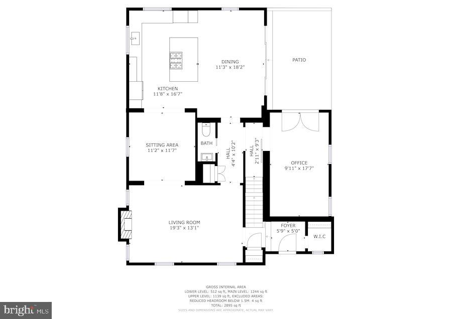 4823 Alton Place Northwest Washington, DC 20016 - Photo 47 of 49 First Level Floor Plans 1244 sq ft