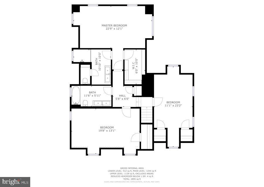 4823 Alton Place Northwest Washington, DC 20016 - Photo 48 of 49 Second Level Floor Plans 1139 sq ft