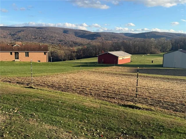 a backyard of a house with lots of green space