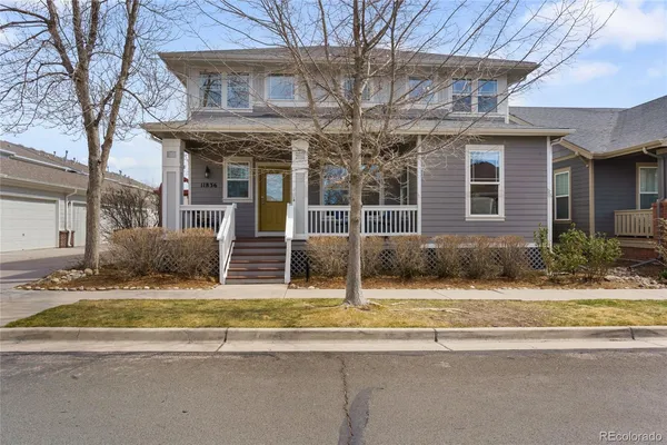 front view of a house with a porch