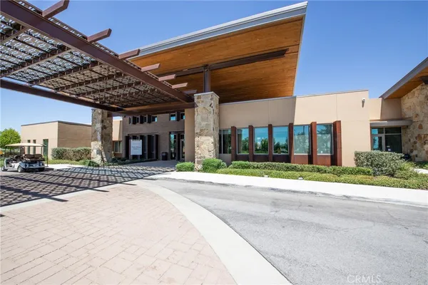 a view of a building with a street