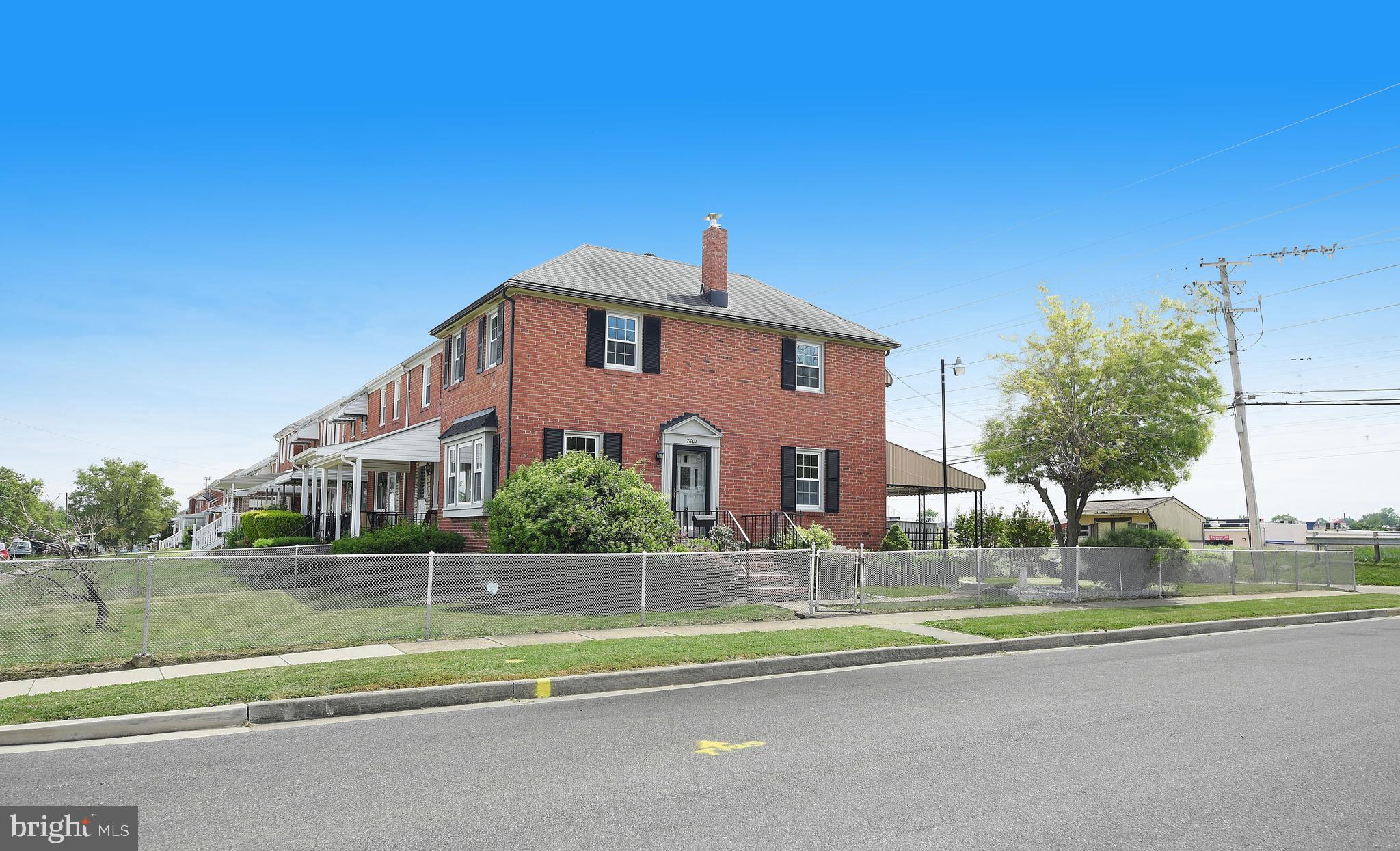 7601 Parkwood Road Baltimore, MD 21222 - Photo 2 of 32 Large Fenced Yard / Main Entrance Facing Parkwood