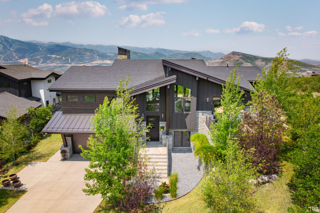 11547 Soaring Hawk Lane Hideout, UT 84036 - Photo 41 of 43 Contemporary exterior with dark siding and stone accents