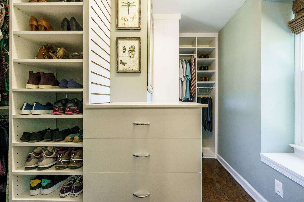 11000 Coachmans Way Raleigh, NC 27614 - Photo 17 of 30 Master Closet with custom shelving and drawers. Master Closet