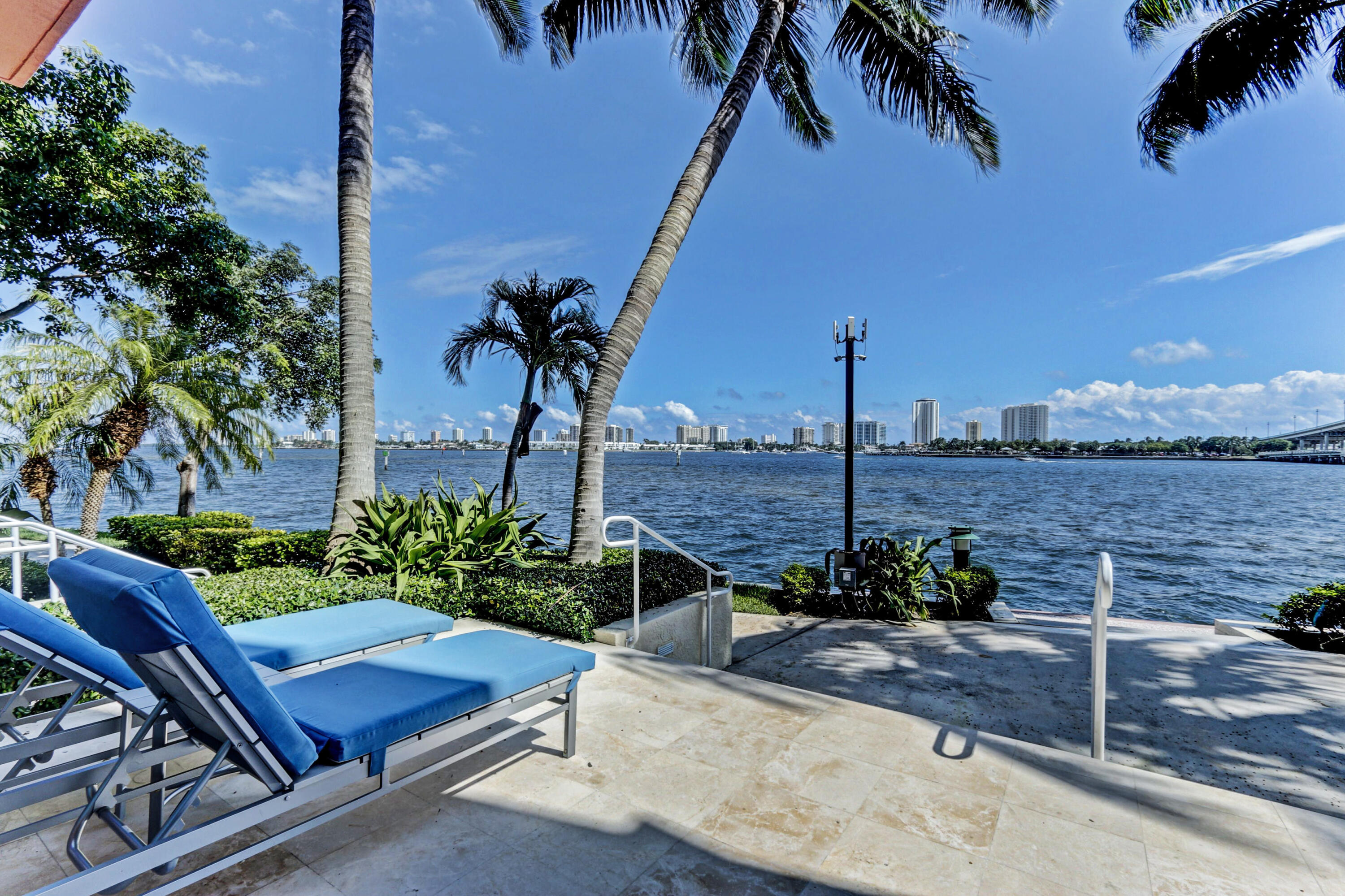 2640 Lake Shore Drive, Unit 115 Riviera Beach, FL 33404 - Photo 43 of 59 a view of a backyard with plants and palm tree