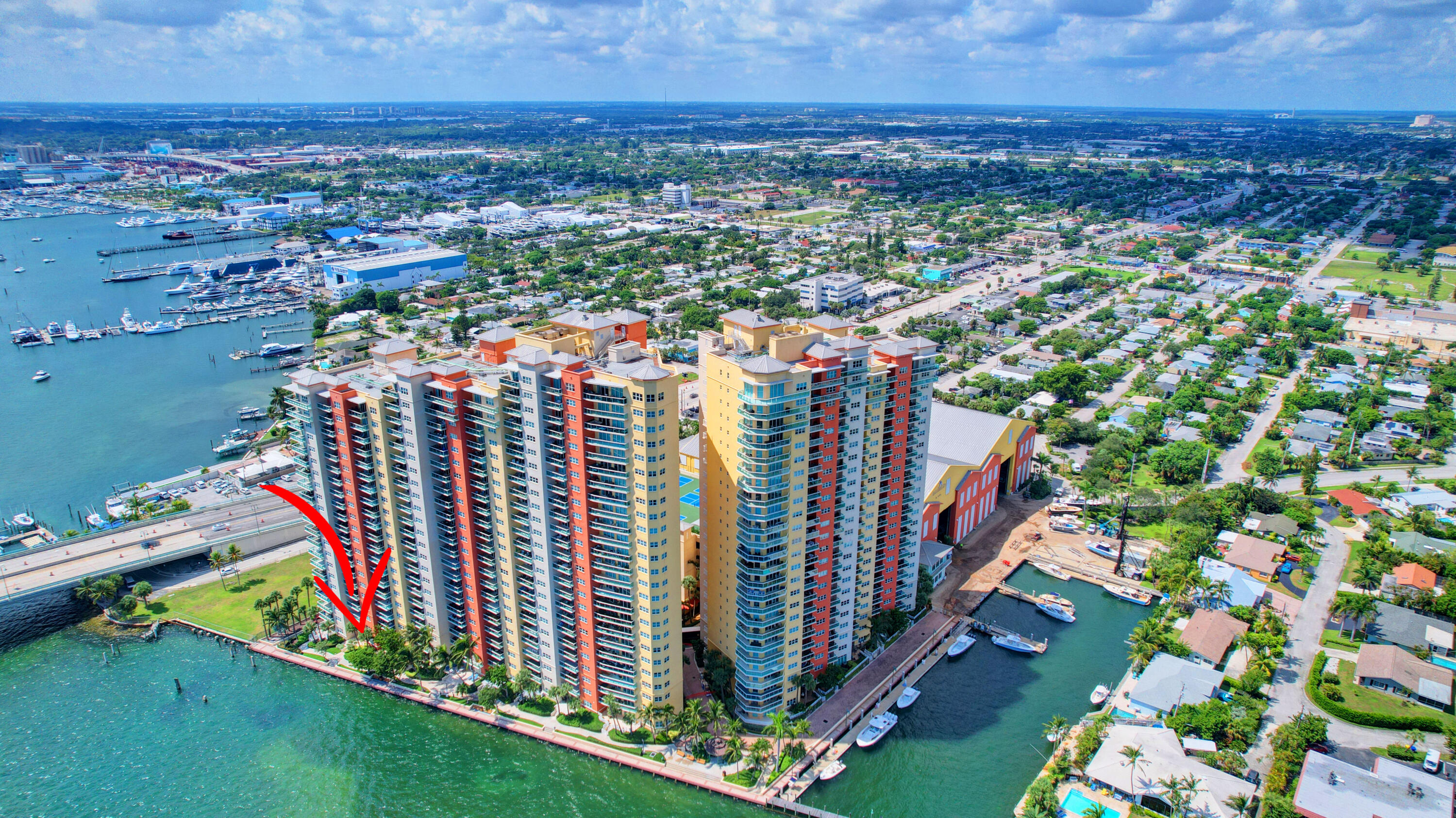 2640 Lake Shore Drive, Unit 115 Riviera Beach, FL 33404 - Photo 58 of 59 a view of a city with tall buildings