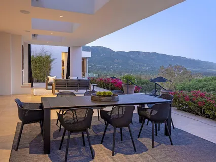 a outdoor space with furniture