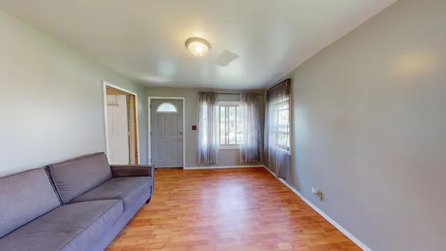 a view of a livingroom with a couch