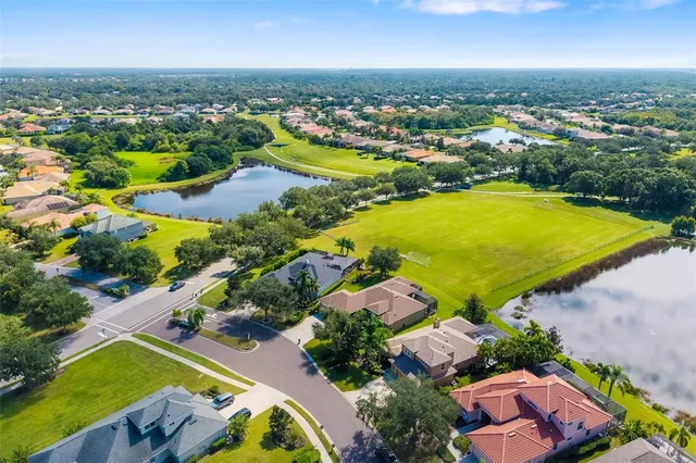 a view of a lake with a mountain in the background