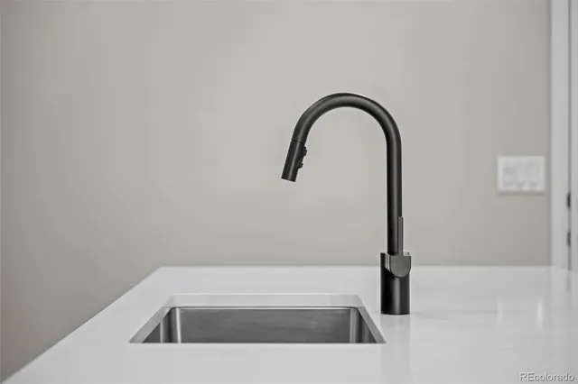 a close view of a bathtub in a bathroom