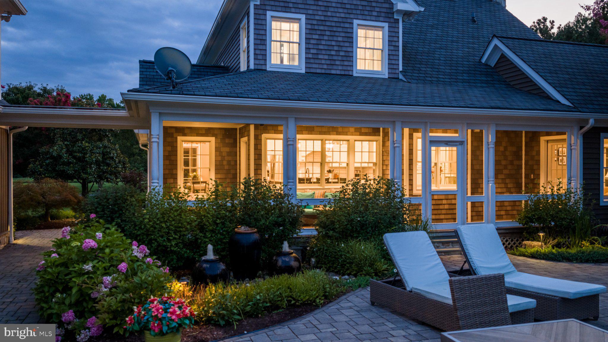 4401 Grove Road Trappe, MD 21673 - Photo 70 of 73 Charming evening glow in a garden retreat.