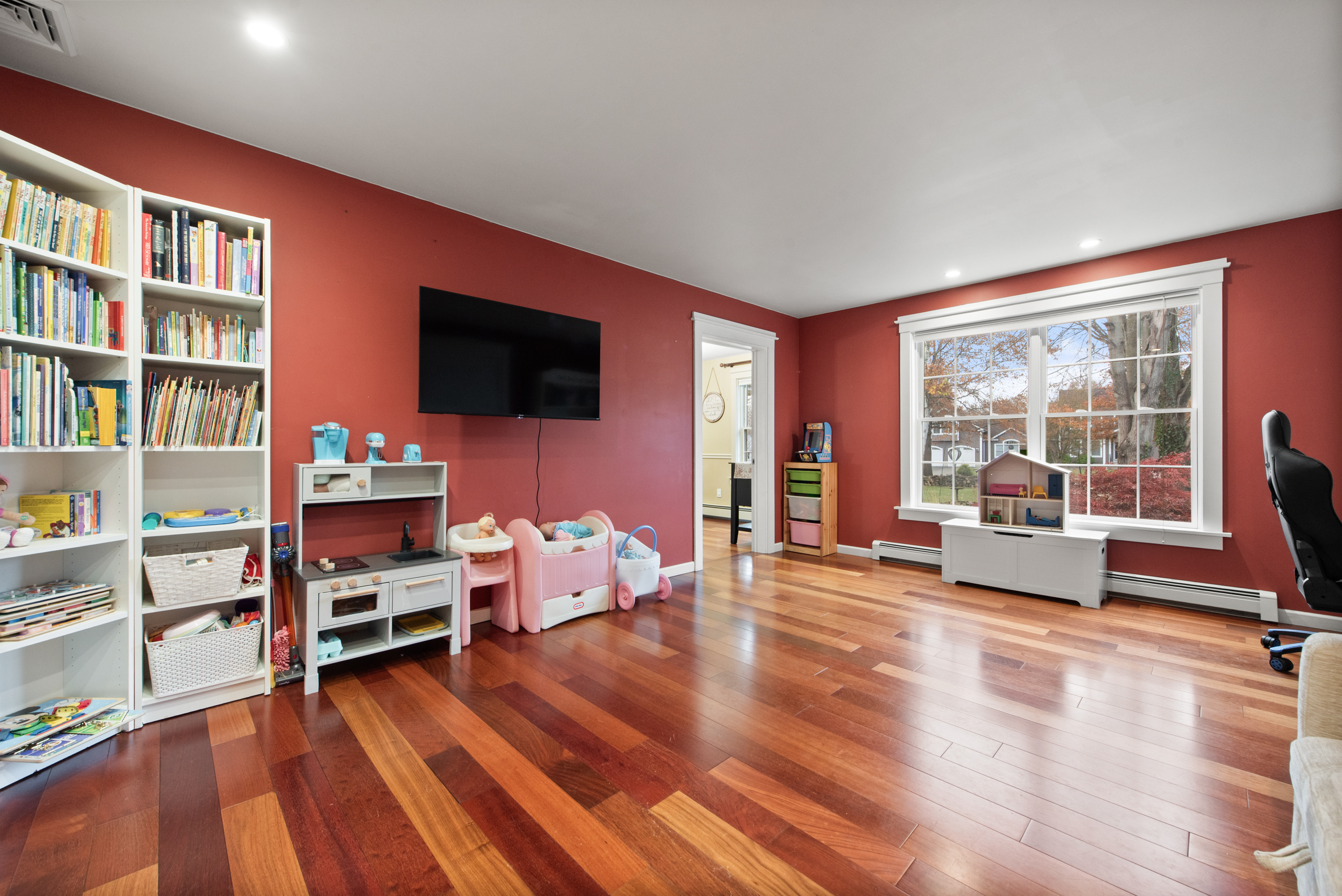 5 Race Track Hollow Middlefield, CT 06455 - Photo 15 of 40 a living room with furniture and a flat screen tv