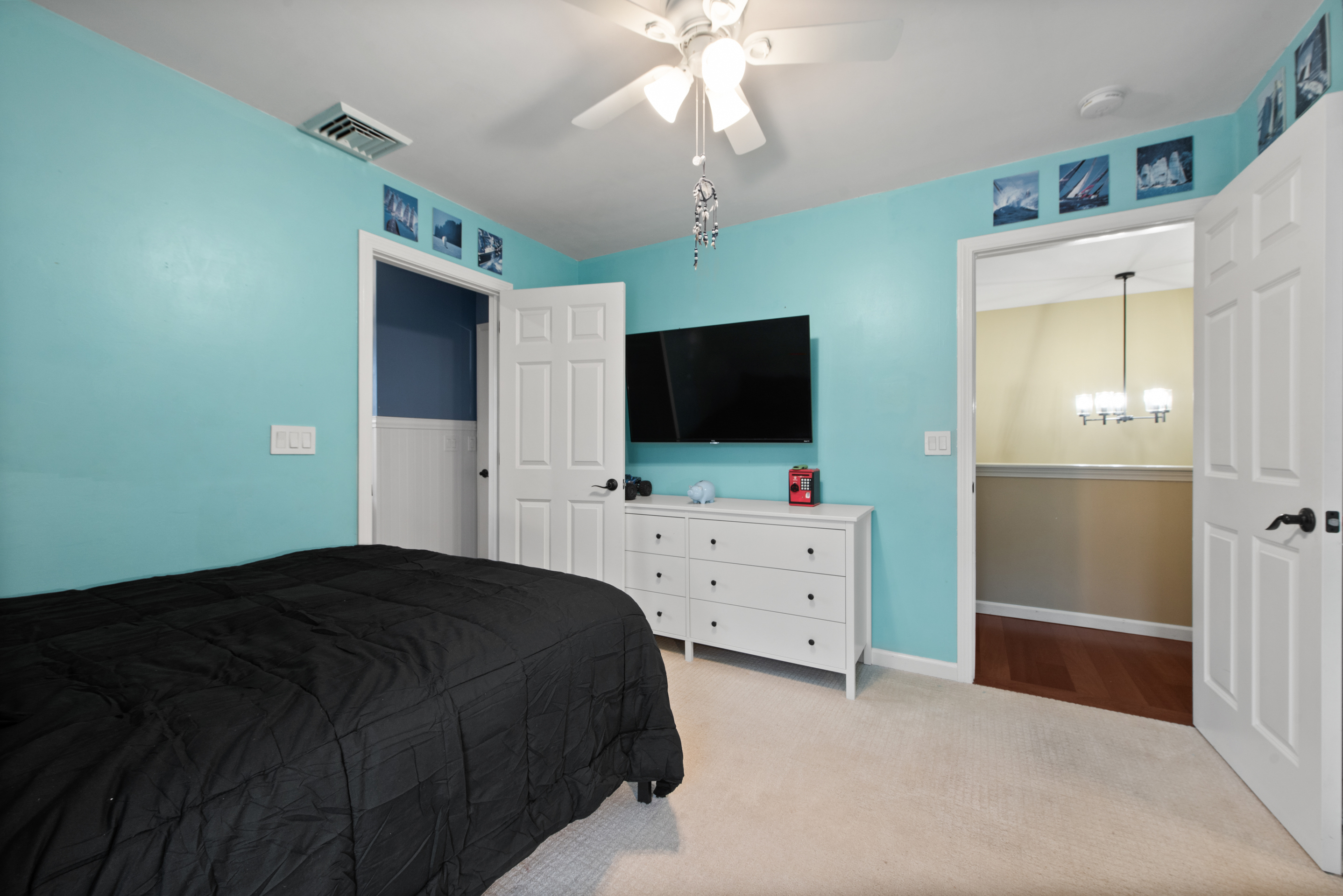 5 Race Track Hollow Middlefield, CT 06455 - Photo 23 of 40 a bedroom with a bed and a flat screen tv