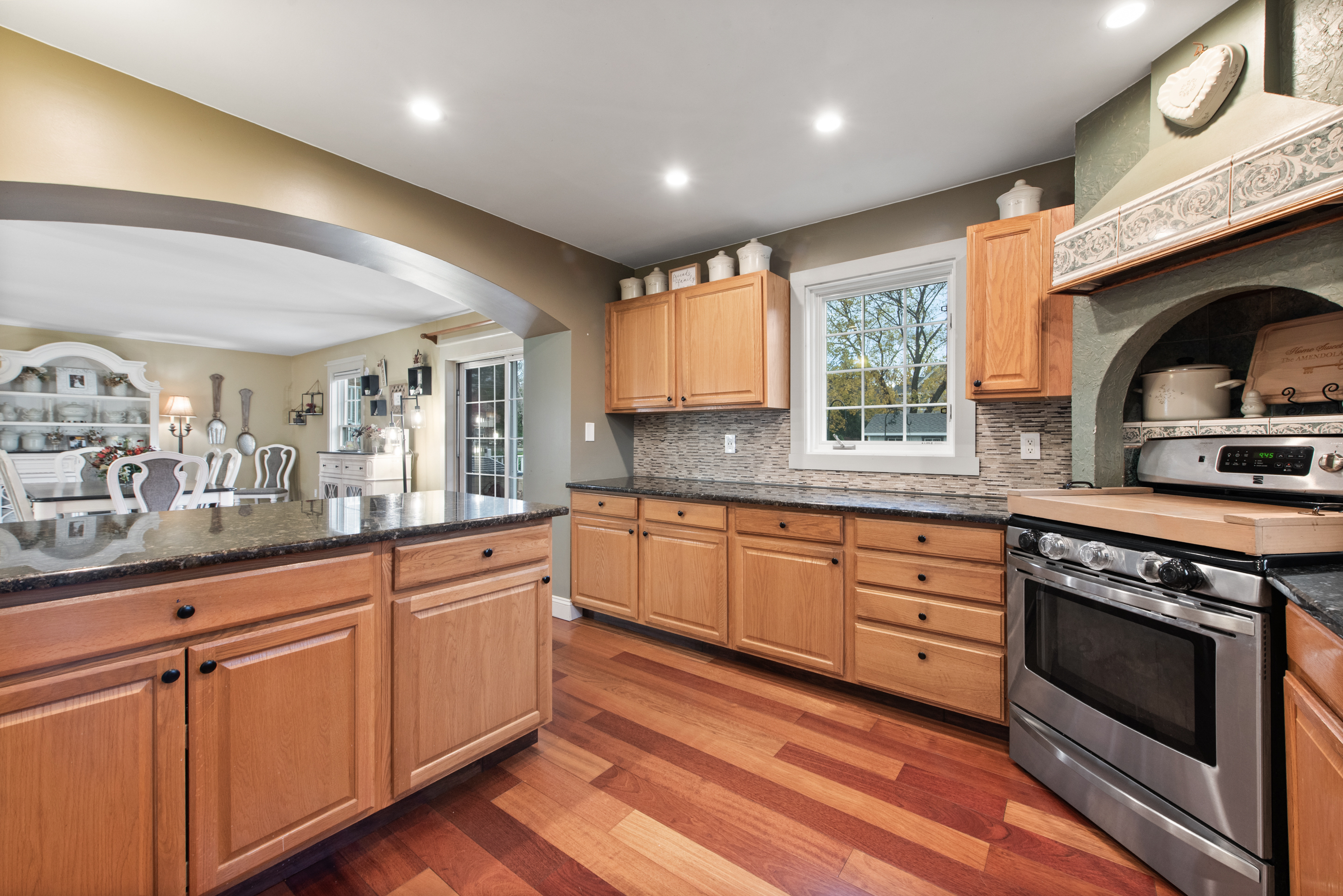 5 Race Track Hollow Middlefield, CT 06455 - Photo 7 of 40 a kitchen with granite countertop a stove and a sink