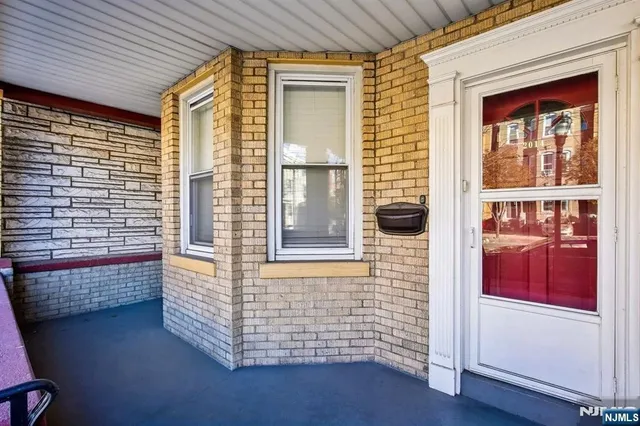 a view of a building with a window