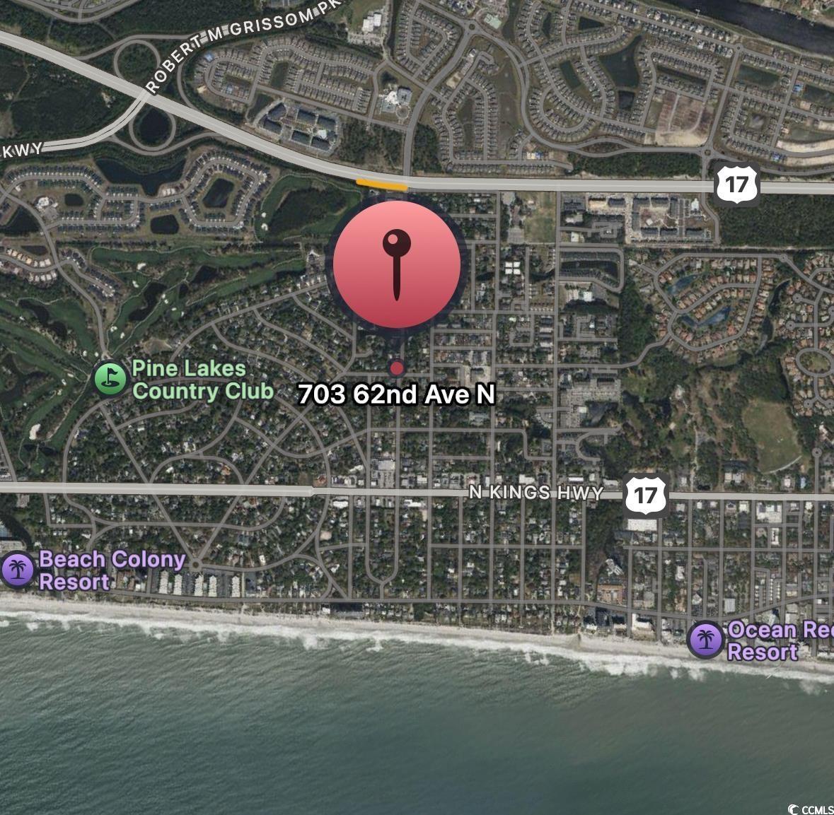 703 62nd Avenue North Myrtle Beach, SC 29577 - Photo 20 of 20 Aerial overview of property's location