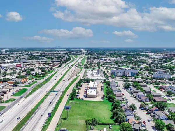 an aerial view of a city