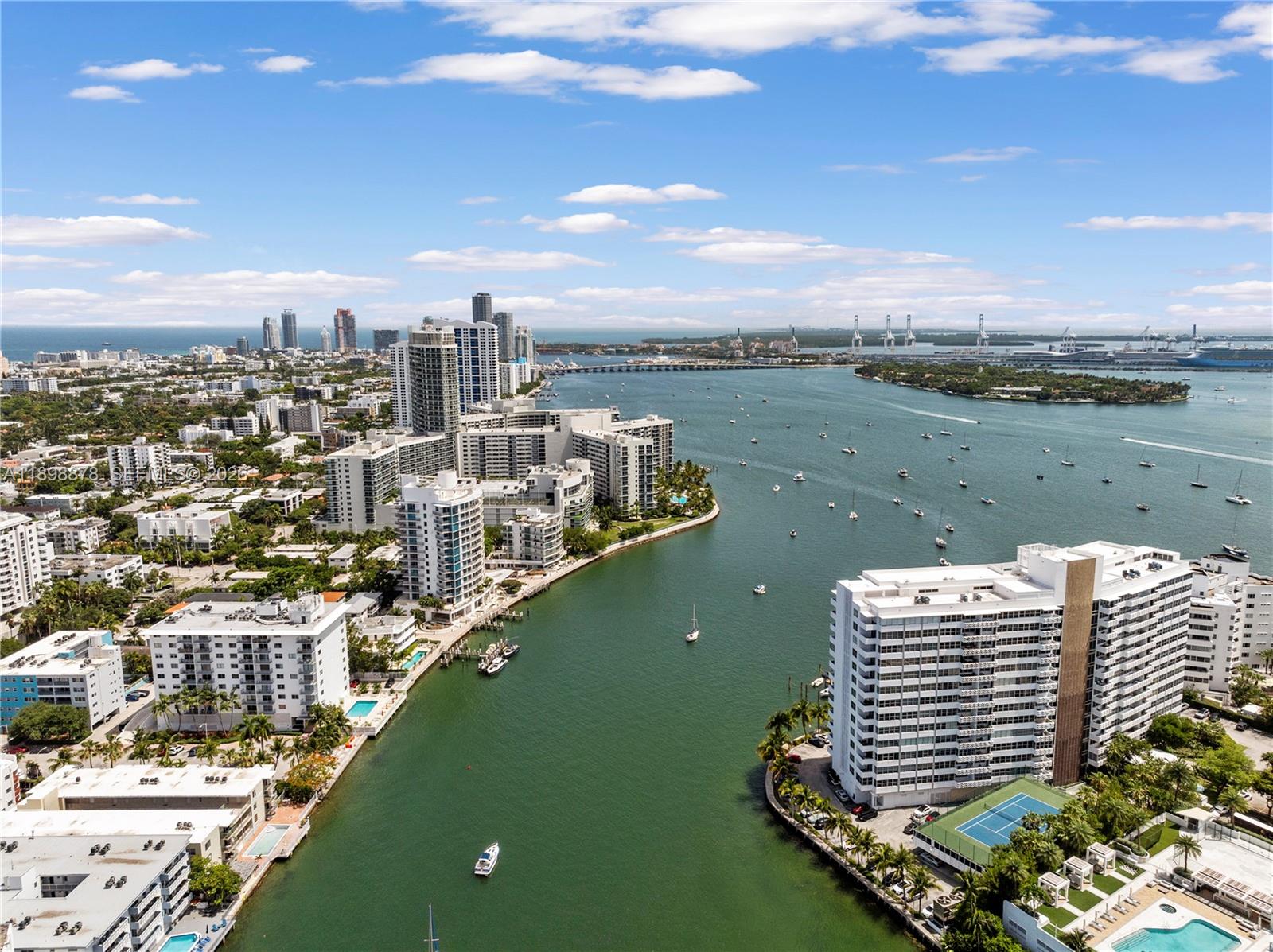 a view of a city with tall buildings