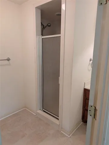 an empty room with closet