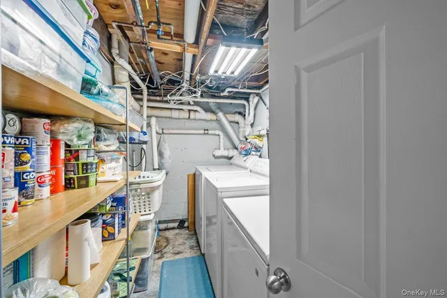 a view of storage and utility room