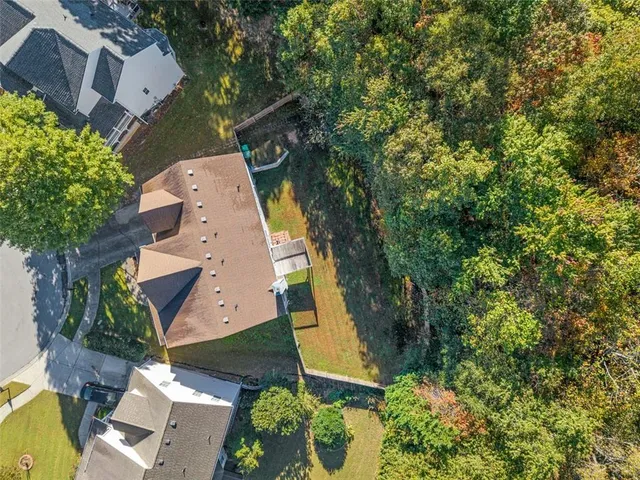 an aerial view of multiple house