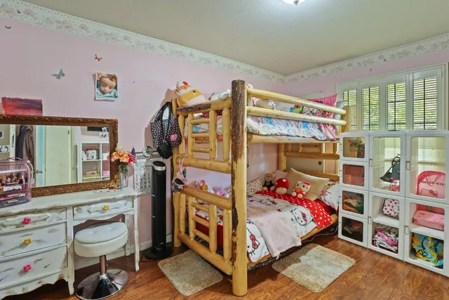 a bed room with a bed and a bed