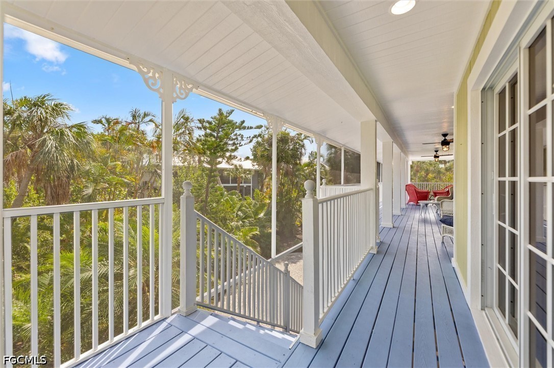 5304 Ladyfinger Lake Road Sanibel, FL 33957 - Photo 29 of 48 a view of a balcony with wooden floor