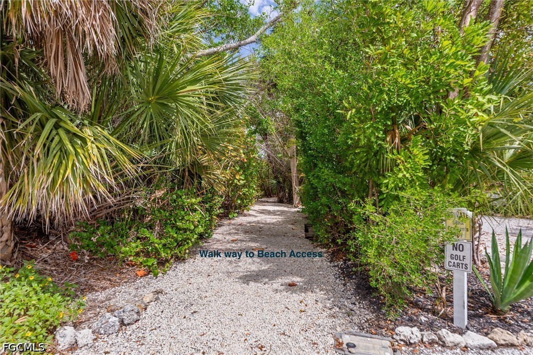 5304 Ladyfinger Lake Road Sanibel, FL 33957 - Photo 34 of 48 a view of a pathway with plants and large trees