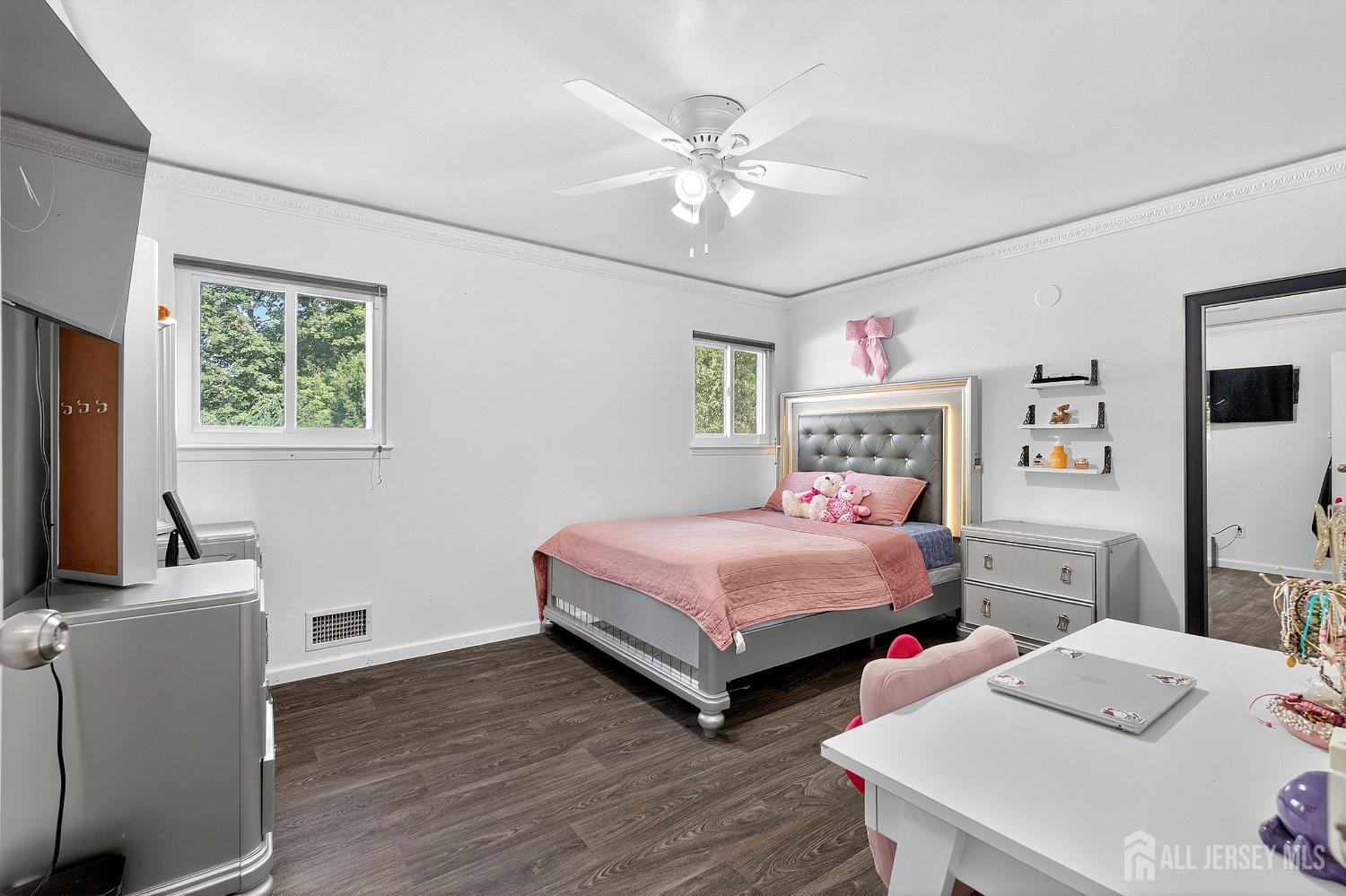 124 Cindy Court Middlesex, NJ 08846 - Photo 12 of 27 a bedroom with two beds and a chandelier