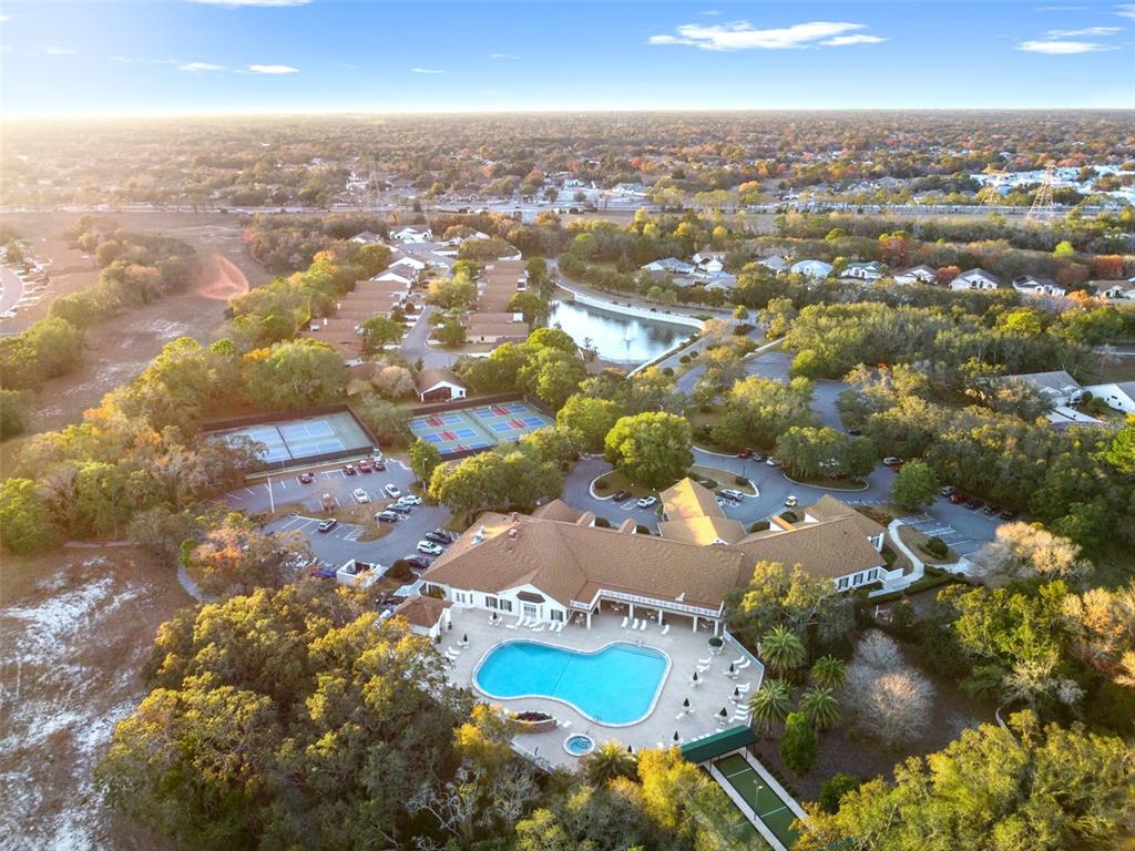 70 Center Oak Circle Spring Hill, FL 34609 - Photo 58 of 58 an aerial view of residential houses with outdoor space