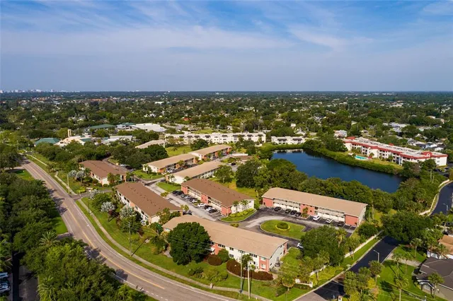 an aerial view of a city