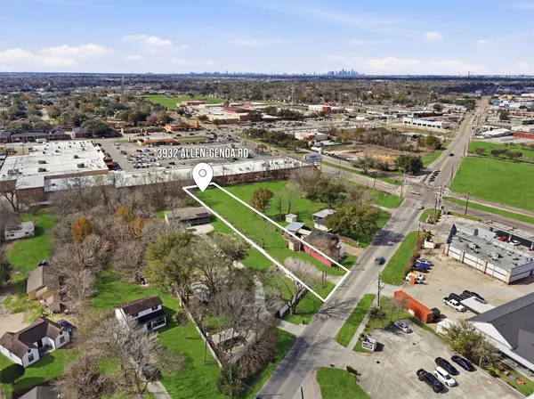 an aerial view of multiple house