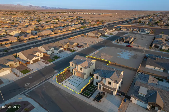 an aerial view of a city