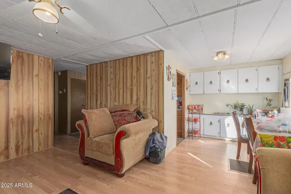 a bed room with a bed and a couch