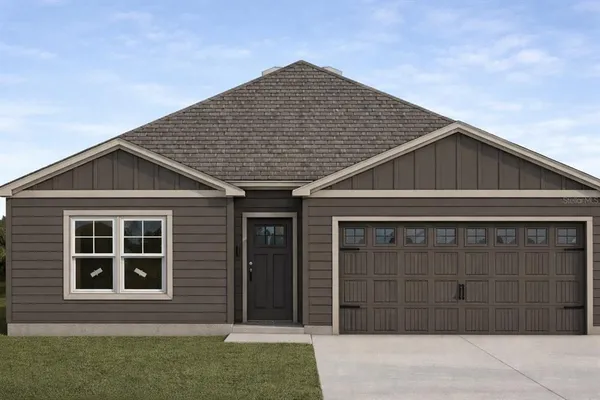 a front view of a house