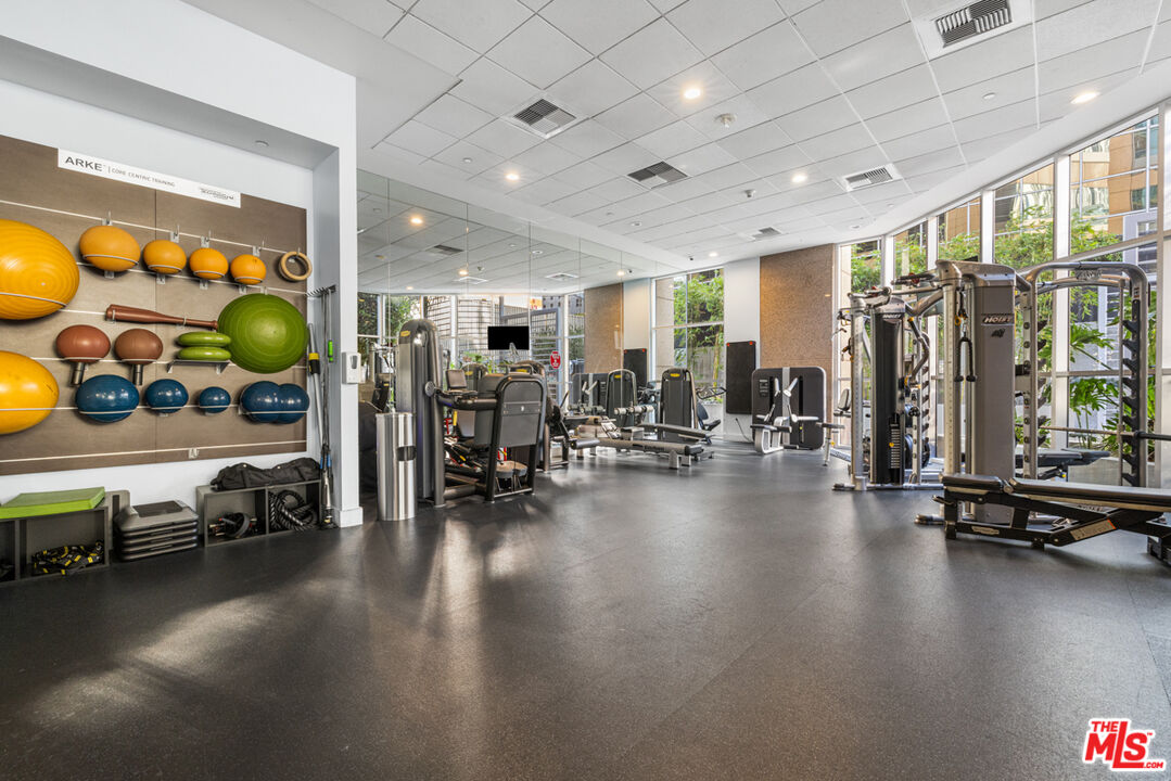 801 South Grand Avenue, Unit 1508 Los Angeles, CA 90017 - Photo 48 of 56 a view of a room with gym equipment