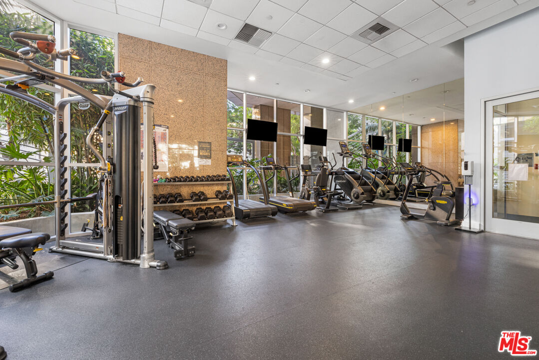 801 South Grand Avenue, Unit 1508 Los Angeles, CA 90017 - Photo 49 of 56 a view of a room with gym equipment